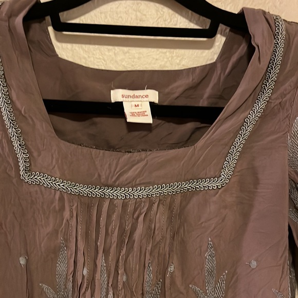 SUNDANCE: Brown Embroidered Tunic M - Picture 5 of 9
